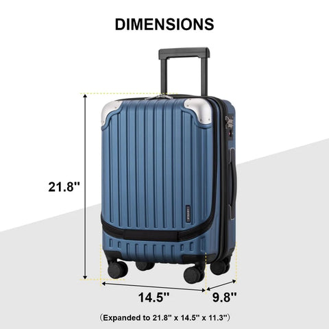 Grace EXT 20 Carry On Luggage With Wheels for Home, Garden & Everyday Use