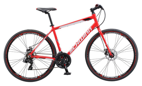 Kempo Hybrid Bike, 700c Wheels, 21 Speeds, Mens Frame, Red for Home, Patio & Room Decor