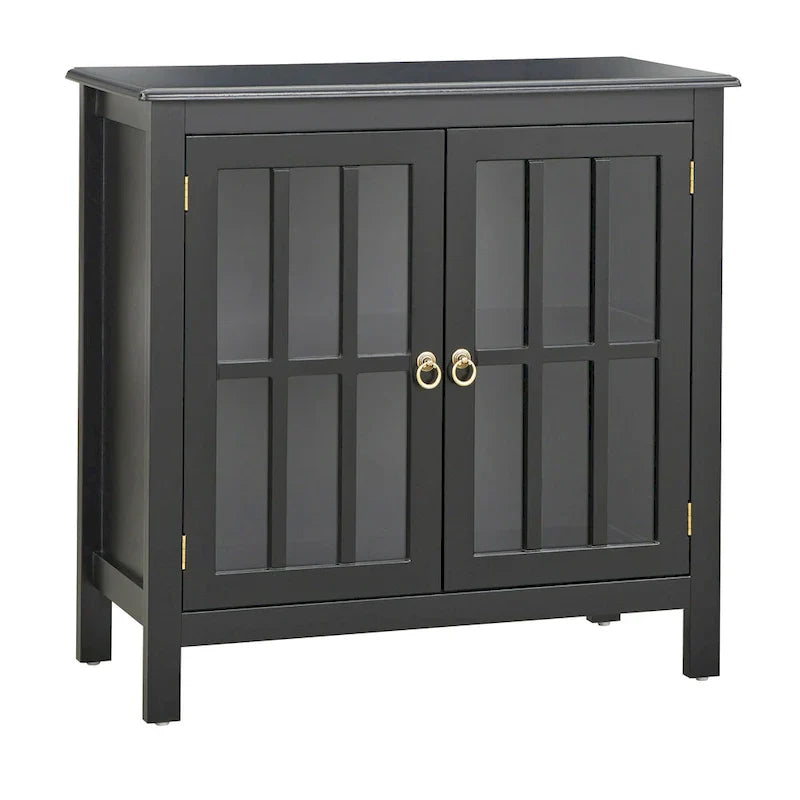 Portland 2 - Door Glass Cabinet by Simple Living
