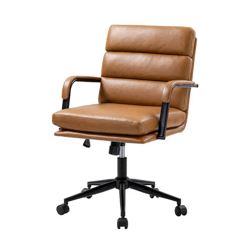 Joseph Contemporary Faux Leather Task Chair with Tilt Lock and Center Tilt by HULALA HOME for Living Room, Bedroom & Office