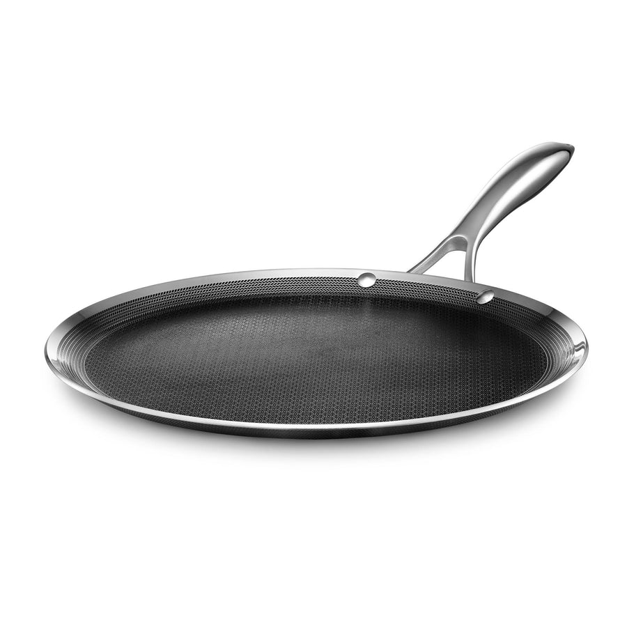 12" Griddle Pan, Stainless Steel Hybrid Cookware, Hex Clad for Home Kitchen & Office